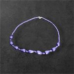 Vintage Y2K Women’s Purple Beaded Choker Princess‎ Necklace 90’s Clueless Bold Photo 2