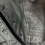 wilson's leather Wilsons Black Genuine Leather Blazer Button Jacket Sport Coat Vintage Y2K Medium Photo 5