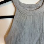 Aerie  Superchill Gray Ribbed Seamless High Neck Bra Top Photo 5