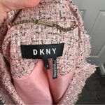 DKNY Sz 4 NWOT $159 MSRP Pink Tweed Fringe Blazer Photo 4