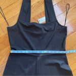 River Island  black cropped pants wide leg jumpsuit romper Sz 10 Medium Photo 8