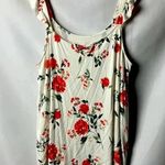 Torrid SIZE0(WO SIZE 10/12) OFF WHITE TOP CORAL FLORAL DESIGN RUFFLE Photo 0