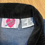 Vintage KEREN Hart Black and Blue Denim Vest Christmas XL snowmen Photo 1