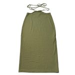 We Wore What  Size XS‎ Cutout Midi Skirt Sage Green Coastal Beach Party NWT Photo 1