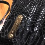 Michael Kors Embossed animal Crossbody Leather Snake Print Draped Shoulder Ruched rave goth Photo 5