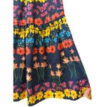Cara Cara Mimi Flowerbox Navy Off Shoulder Smocked Midi Dress XS Blue Photo 7