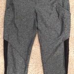 Lululemon Grey Leggings With Black Mesh Detail Photo 0