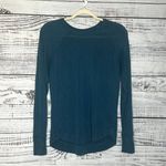 Athleta  High Serenity Criss Cross Sweatshirt In Dark Teal Modal Blend XS Photo 1