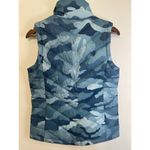 The North Face Women's Puffer Vest Jacket 550 Down Quilted Blue Camouflage Small Photo 4