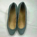 Madewell  The Raquel Suede Heel Pump Blue Green Size 7 Photo 2