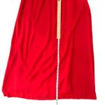 Gibson Latimer  Cherry Red Embroidered Cold Shoulder Maxi Dress size S Summer Photo 4