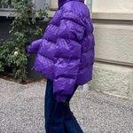 ZARA Purple Water Repellent Down Filled Puffer Coat Photo 0