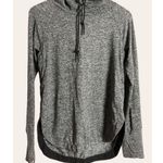 Athleta Uptempo Heather Gray Long Sleeve Pullover Running Hoodie Sweatshirt XS Photo 2