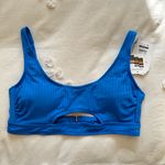 Time & Tru NWT  Cage Back Bikini Top - Royal Blue - S Photo 4