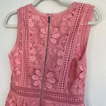 Alice + Olivia Eyelet Lace Blossom Pink Zula Sleeveless Sheath Mini Dress Photo 7