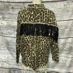Leopard Print Jean Jacket Brown Size L Photo 5