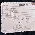 Y2K Whimisgoth Dress M Fairy Grunge Sheer Assymetrical Hem USA Flowy Goth Vamp Black Size M Photo 6