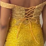 Elegant Gold Sequin Dress Size 6 Photo 5