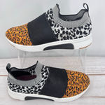 Sketchers X Mark Nason Animal Print Slip On Modern Jogger Shoes Memory Foam Sz 8 Black Photo 2