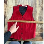 Ann Taylor Vintage  Women's Red Wool Blended Velvet Vest Jacket Size 8 Photo 1
