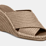 Vince Gaelan Jute Wedge Espadrille Heeled Sandals in Tan Beige Vacation Size 8 Photo 0