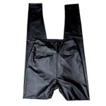 Aerie Offline By  Real Luxe Faux Leather Hi Rise Leggings Size Small Black Edgy Photo 6