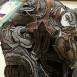 Nanette Lepore Vtg Y2K 90s Black Roses Mesh Overlay Top Sz 4 Witchy Whimsy Goth Photo 2