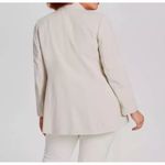 Bar III Women's Beige Linen Open-Front Blazer Suit Jacket Photo 1