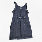 Levi's  Black Full Button Down Pinafore Overall Mini Tuli Denim Dress Size XS Photo 8