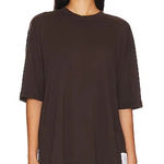 Camila Coelho  Sport Ingrid Brown Oversized Short Sleeve Tee S Photo 0
