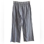 NWT Perfect White Tee Andi Cotton Poplin Stripe Pants in Denim Stripe Size L Photo 3