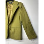Adolfo  Women’s Wool Blazer Size 8 Olive Green Single-Button Notch Collar Photo 5