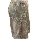 Rare Spencer Alexis VTG 90s Blush Gold Babydoll Lace Kimono Sheer Boho Fairy Lg Tan Photo 5