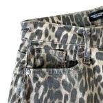 Vera Wang Simply Vera  Black & Tan Leopard Print Women's Jeans straight leg sz4 Photo 3
