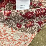 Madewell  Red Floral/Paisley Off-Shoulder Silk top
Size: Small Photo 2