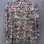 Belle By Kim Gravel Womens Blouse Size 4X Abstract Kaleidoscope Eclectic Artsy Brown Photo 1