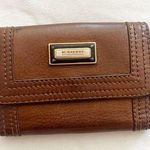 Burberry Brown Leather Nova Check Credit Card Wallet Photo 0