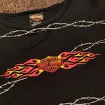 Harley Davidson Motorcycle Oversized Cropped T-shirt Photo 2