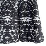 J.Crew Blurred Ikat Pleated Mini Skirt in Black White‎ Zipper Back, Size 4 Photo 5
