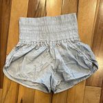 Free People  Light Gray High-Waisted Shorts Photo 0