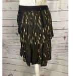 Anthropologie  Soho Mini Skirt by Harlyn, pleated tiered in black  size medium Photo 6