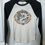 Levi's Levi’s Dreamscape Graphic Raglan Long Sleeve Tee Women’s XS Black White Retro 70 Photo 0