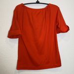 Vintage Women’s John Meyer Short Sleeve Top Key Hole Tie Front EUC Sz XS Stretch Photo 3