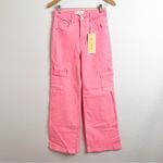 Risen Jeans Cargo Wide Leg Pants Neon Pink Size 5/27 Photo 1