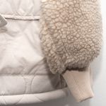 Line and Dot . Milan Sherpa Puffer Jacket | Padded Teddy Coat Cream NWT Photo 3