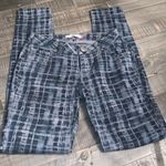 CAbi Jeans Skinny Plaid Blue Womens Size 2 Stretch Slim Fit Pants Photo 2