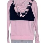 PINK - Victoria's Secret  Colorblock Perfect Full Zip Campus Crew Hoodie Sweatshirt Hooded Jacket Pink Black XS Photo 3