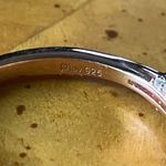 Natural Morganite Moissanite Sterling Silver Ring Size 8 Pink Photo 5