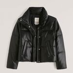 Abercrombie & Fitch Leather Puffer Jacket Photo 0