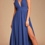 Lulus NWT Blue Maxi dress Photo 0